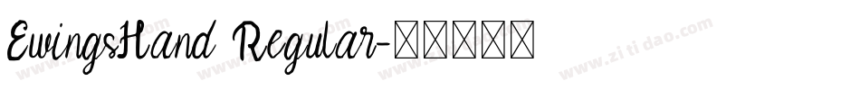 EwingsHand Regular字体转换